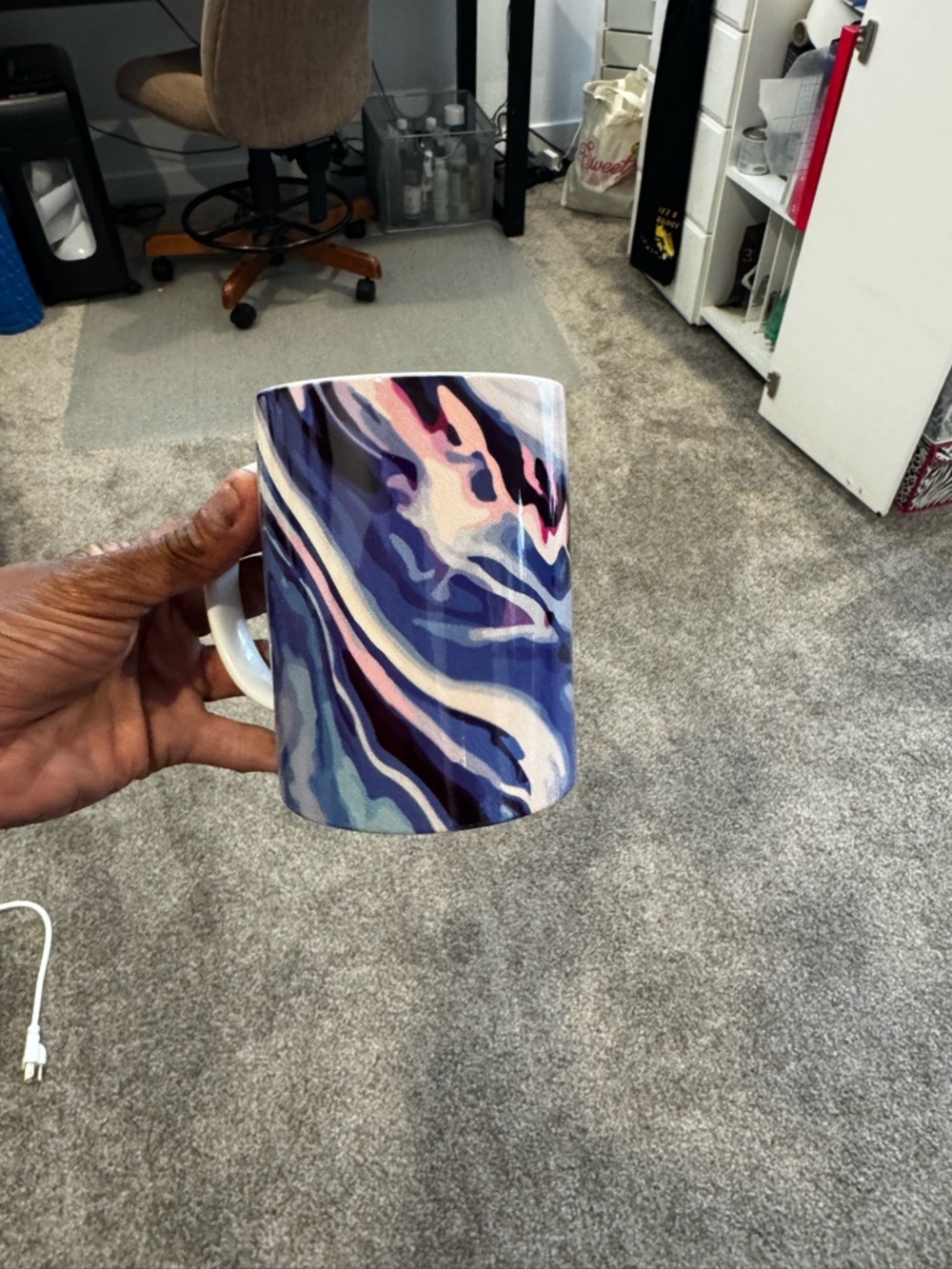 Marbled Purple & Pink Ceramic Coffee Mug